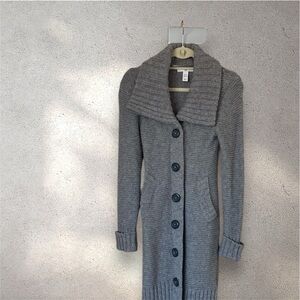 Long Gray Sweater Coat
